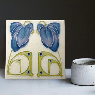 Azulejo Auténtico Art Nouveau John Barratt Majolica