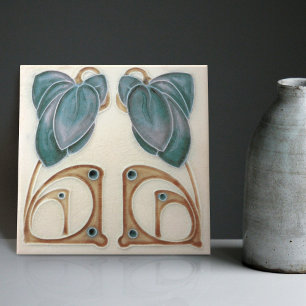 Azulejo Auténtico Art Nouveau John Barratt Majolica