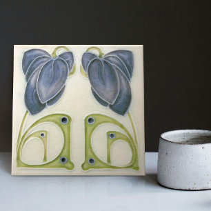 Azulejo Auténtico Art Nouveau John Barratt Majolica