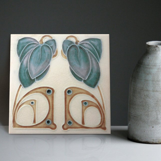 Azulejo Auténtico Art Nouveau John Barratt Majolica (Subido por el creador)