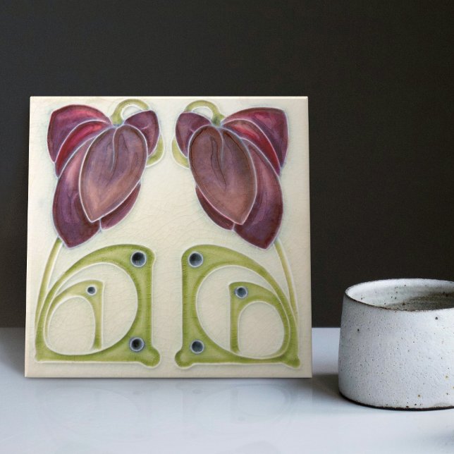 Azulejo Auténtico Art Nouveau John Barratt Majolica (Subido por el creador)