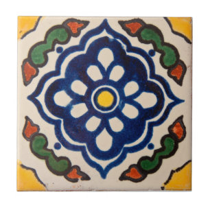 Azulejo Auténtico Marruecos Verde Azul Hecho a Mano