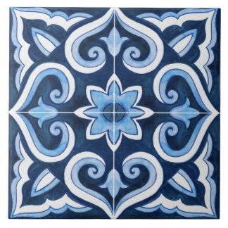 Azulejo Authentic Handmade Moroccan blue & white
