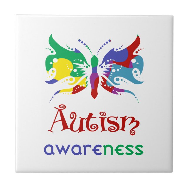Azulejo Autism Awareness Butfly (Frente)