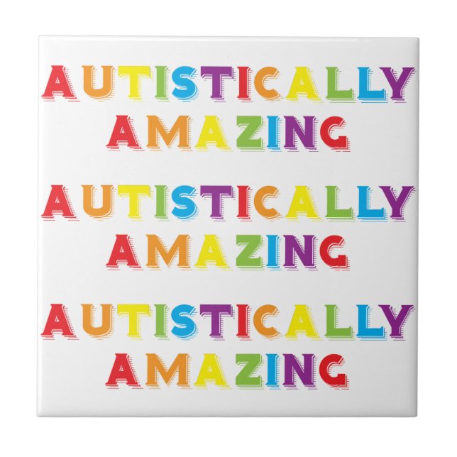 Azulejo Autístamente asombroso (Frente)