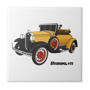 Azulejo Auto amarillo clásico 1931