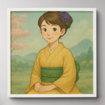 KIMONO GIRL | Spring Smile | Japanese Art