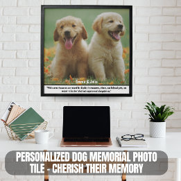 Azulejo Autoadhesivo Tile de fotos conmemorativas de perros personaliza