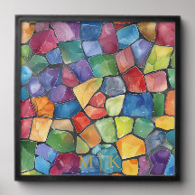 Vidrio con manchas de arco iris acuático