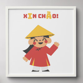Azulejo Autoadhesivo ¡XIN CHÀO! Poster de Vietnam - Decoración de pared
