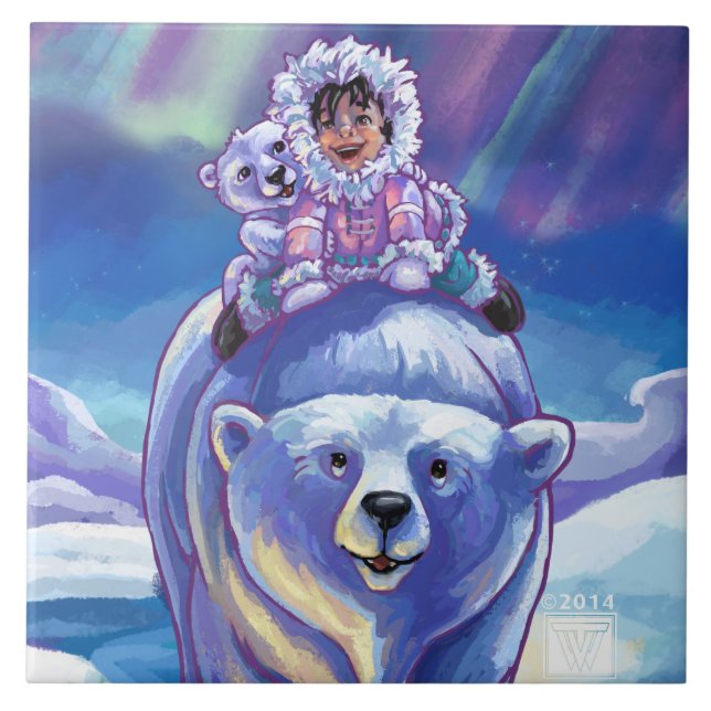 Azulejo Autobús de oso polar (Frente)