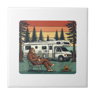 Azulejo Autocaravana de Camping Vintage RV Aventura Bigfoo