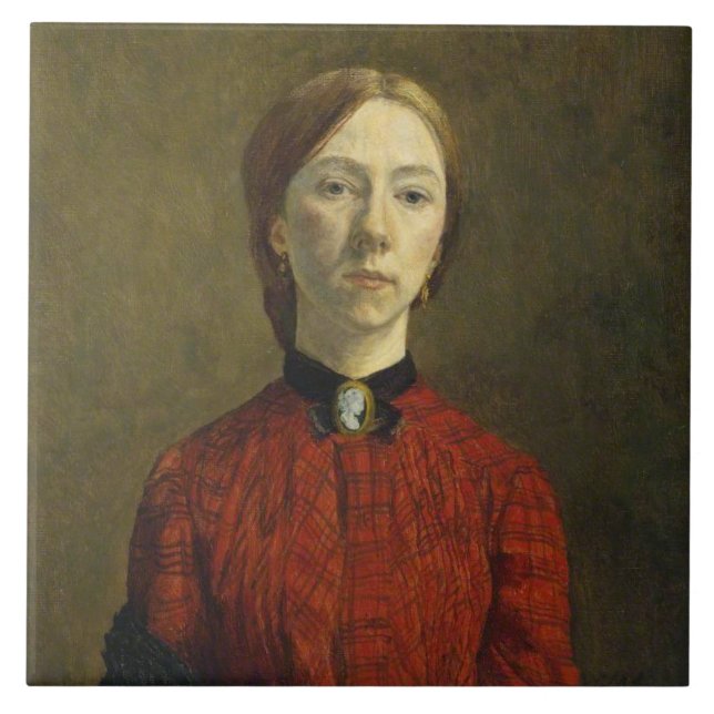 Azulejo Autoretrato (de Gwen John) (Frente)