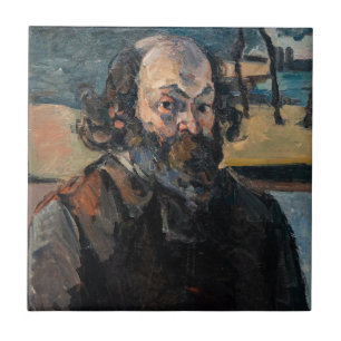 Azulejo Autorretrato de Paul Cezanne