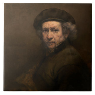 Azulejo Autorretrato de Rembrandt: Pintor de la Edad de Or
