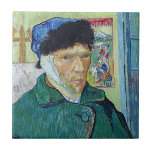 Azulejo Autorretrato de Vincent van Gogh con la oreja vend