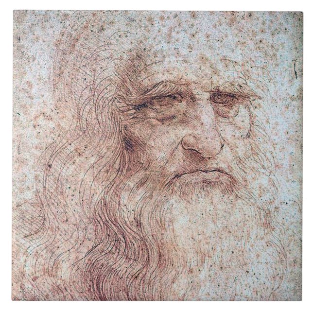 Azulejo Autorretrato, Leonardo da Vinci (Frente)