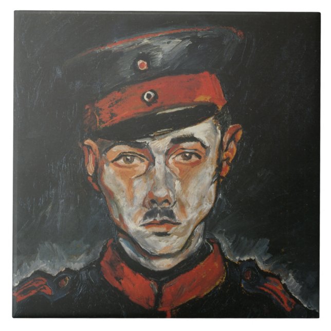 Azulejo Autorretrato (por Walter Gramatté) (Frente)