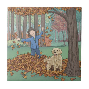 Azulejo Autumn Leaves Cerámica Tile