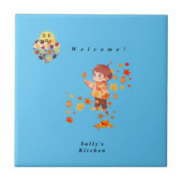 Azulejo Autumn Leaves Fun