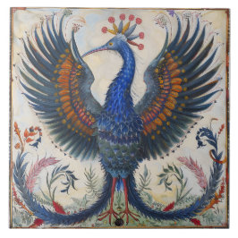 Azulejo Ave bailando del paraíso