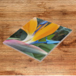 Azulejo Ave tropical de la floral de la sangre del paraíso<br><div class="desc">Baldosa cerámica que muestra una foto de la flor naranja de la planta tropical de pájaros del paraíso,  también llamada Flor de grúa. ¡Un bonito diseño floral! Seleccione su tamaño de mosaico. ¡Hace un gran trivet de cocina!</div>