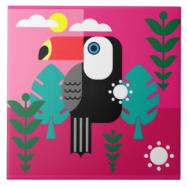 Azulejo Ave Tropical Turca