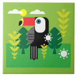 Azulejo Ave Tropical Turca