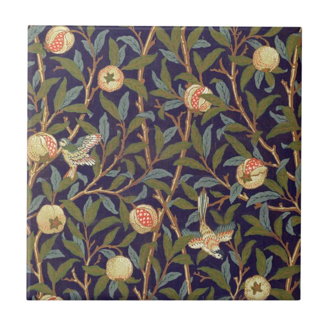 Azulejo Ave William Morris Y Pomegranato (Frente)