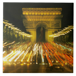 Azulejo Avenida de los Campos Elíseos, Arco del Triunfo,