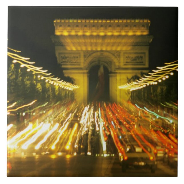 Azulejo Avenida de los Campos Elíseos, Arco del Triunfo, (Frente)