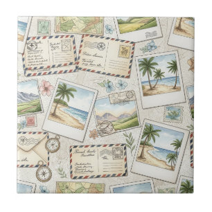 Azulejo Aventura de correo aéreo vintage (1)