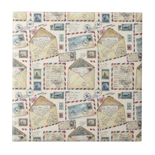 Azulejo Aventura de correo aéreo vintage (2)