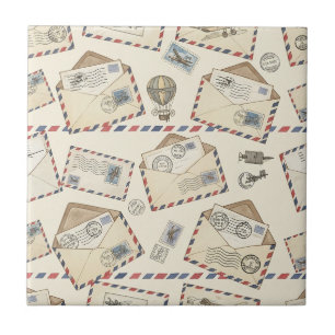 Azulejo Aventura de correo aéreo vintage (3)