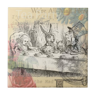 Azulejo Aventuras de Alicia País de las Maravillas Arte de