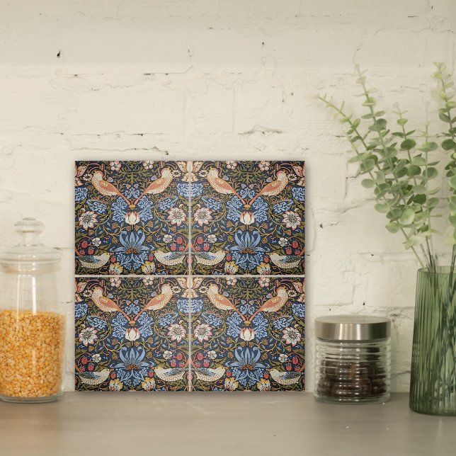 Azulejo Aves del ladrón de fresas William Morris (Subido por el creador)