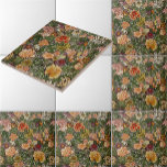 Azulejo Aves, Fruta, Flores y Patrón de Foliage<br><div class="desc">Se trata de una impresión digitalmente realzada de un diseño vintage de aves,  frutas,  flores y follaje de Sidney Haward.</div>