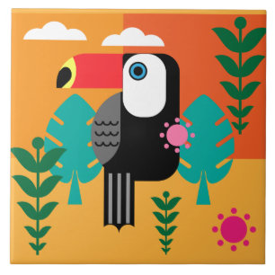 Azulejo Aves Tropicales Turcas