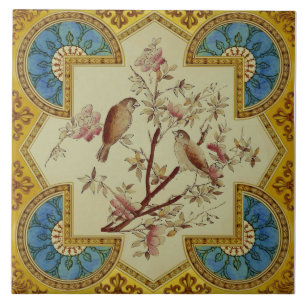 Azulejo Aves vidriadas Repro exclusivamente Victorianas