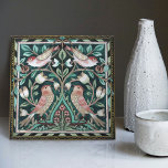 Azulejo Aves William Morris y tulipanes Art Nouveau verde<br><div class="desc">¡Bienvenidos a CreaTile! Aquí encontrará diseños de baldosas hechos a mano que he hecho personalmente artesanalmente y vintage baldosas de barro cerámico y porcelana, ya sean manchadas o naturales. Me encanta diseñar productos de cerámica y azulejos, con la esperanza de darte una manera de transformar tu hogar en algo que...</div>