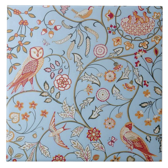Azulejo Aves y flores, William Morris (Frente)