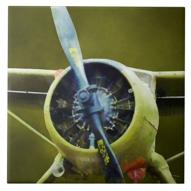 Azulejo Avión - castor DeHavilland U-6A (Frente)