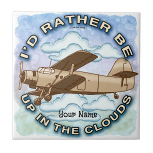 Azulejo Avión de Nubes