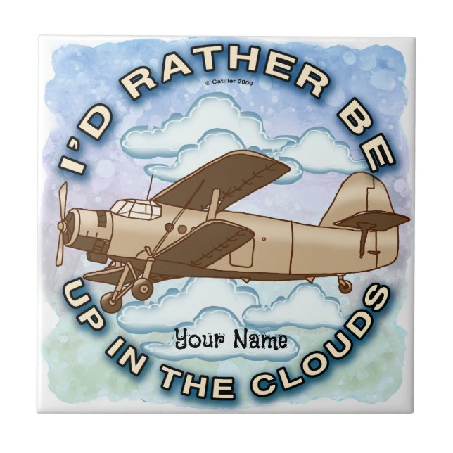 Azulejo Avión de Nubes (Frente)
