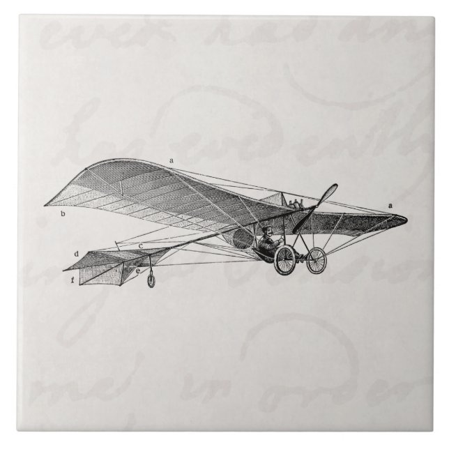 Azulejo Avión retro del apoyo del aeroplano del propulsor (Frente)