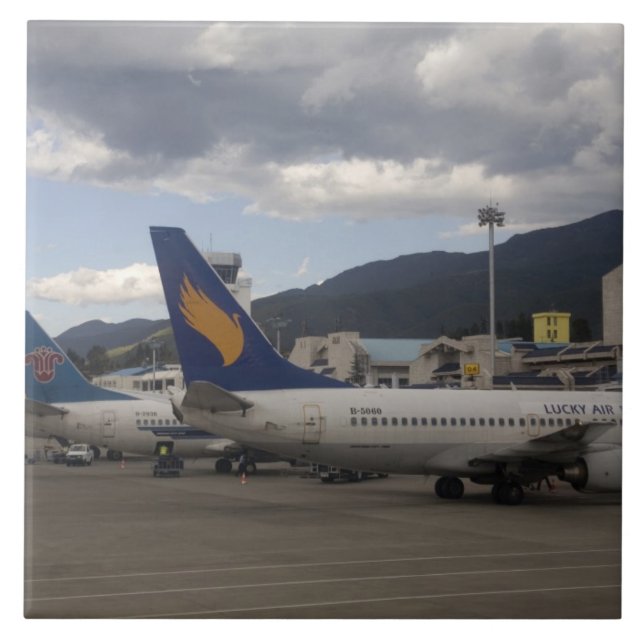 Azulejo Aviones de aviación nacionales chinos en fila (Frente)
