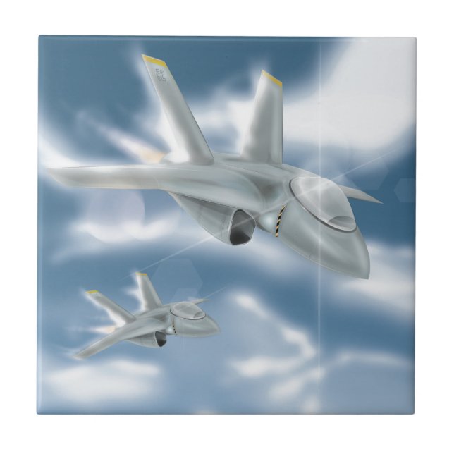 Azulejo Aviones de caza de reacción (Frente)