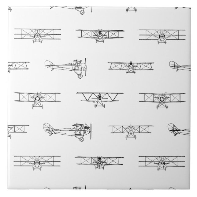Azulejo Aviones de época PERSONALIZADO temática de aviació (Frente)