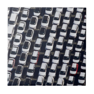 Azulejo Aviso sobre el lote de automóviles