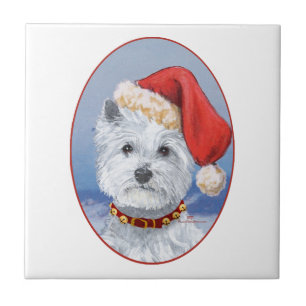 Azulejo Ayudante de Papá Noel Westie